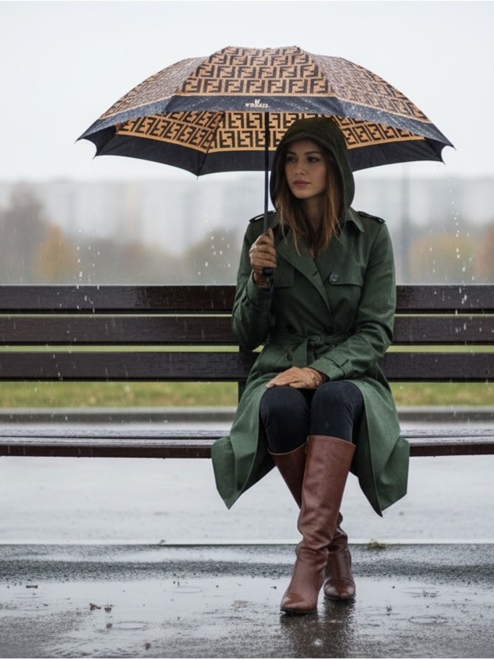 ☂️Fendi FF Zucca Umbrella- Includes Authenticity Tag ☂️